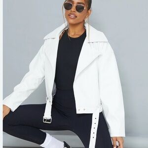 Pretty Little Thing Faux Leather oversize jacket